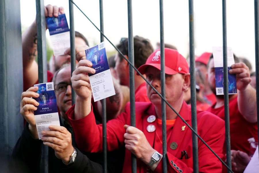 Liverpool fans were held outside the ground despite having valid match tickets