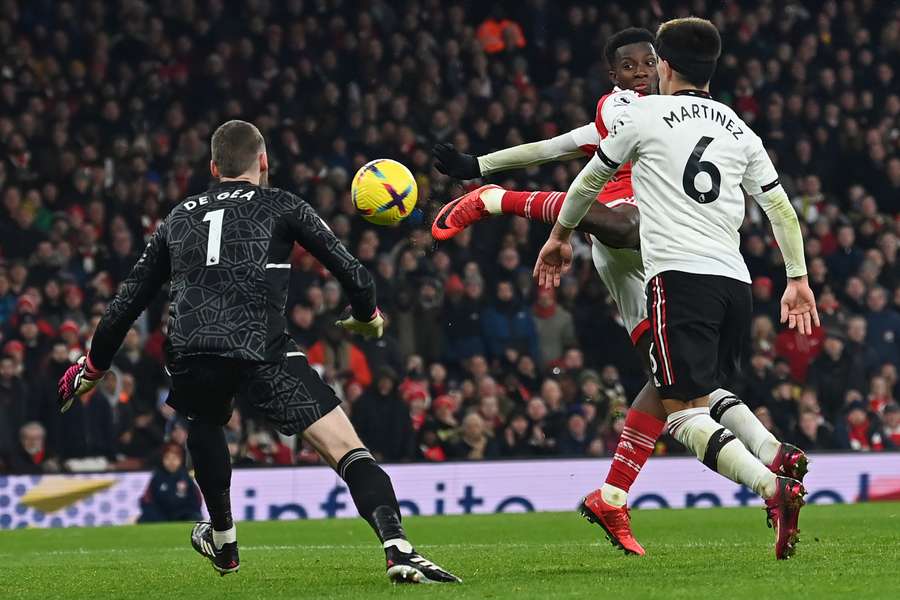 Nketiah scored a late winner for Arsenal against United
