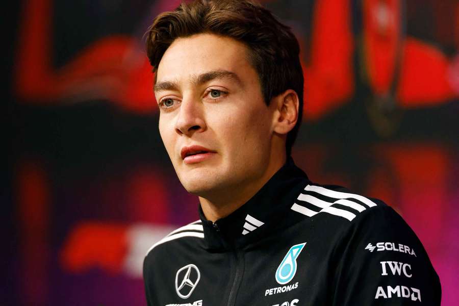 Russsell, durante la presentación de Mercedes previa a la gran fiesta en el O2 Arena