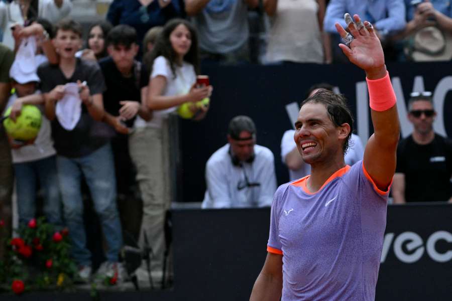 Nadal celebrates his win