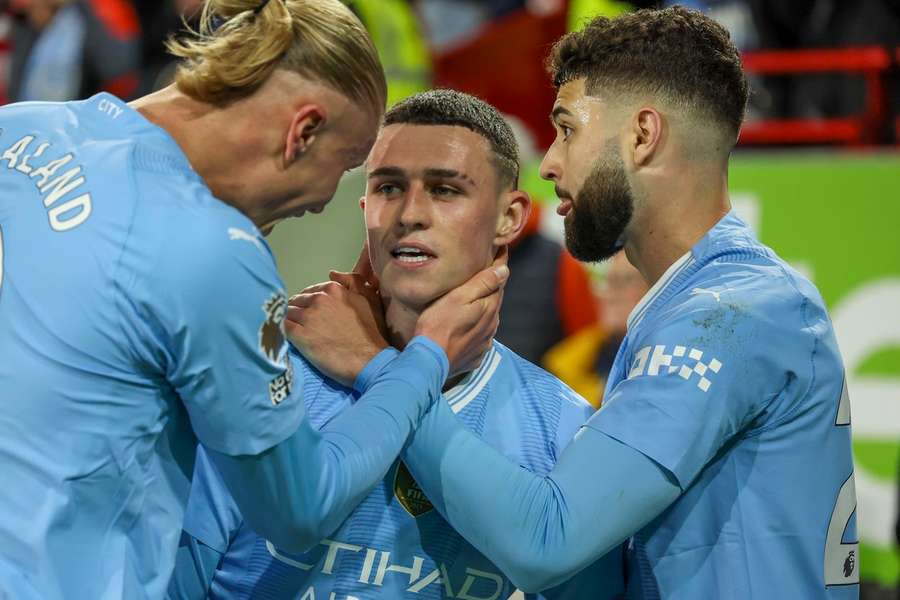Phil Foden netted a hat-trick for Man City