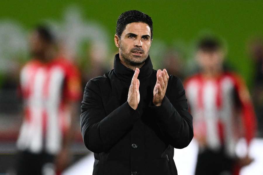 Arteta podczas meczu przeciwko Brentford