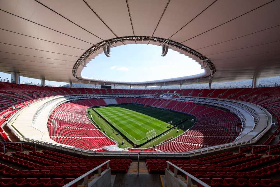 Vue générale de l'Estadio Akron, le 18 mars 2026 à Guadalajara, au Mexique.