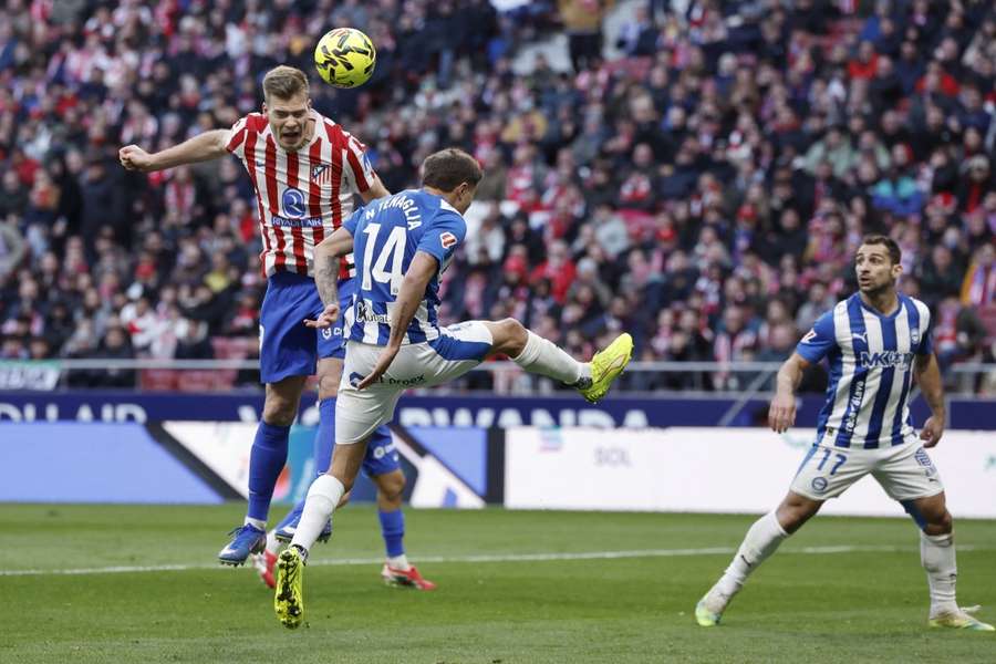 Sorloth, en el remate que supuso el 1-0