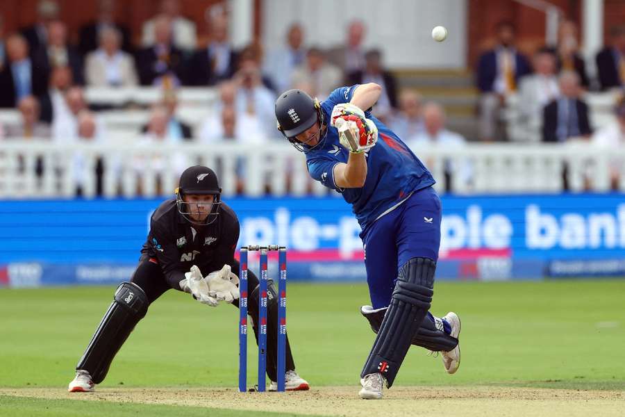 Harry Brook in action against New Zealand