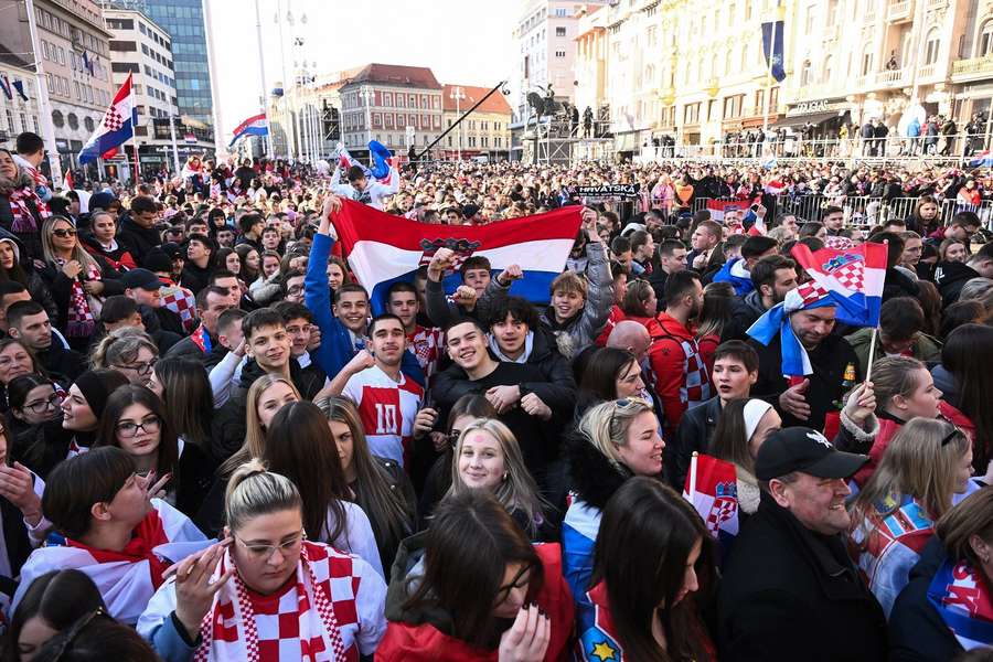 Fani croați în Zagreb