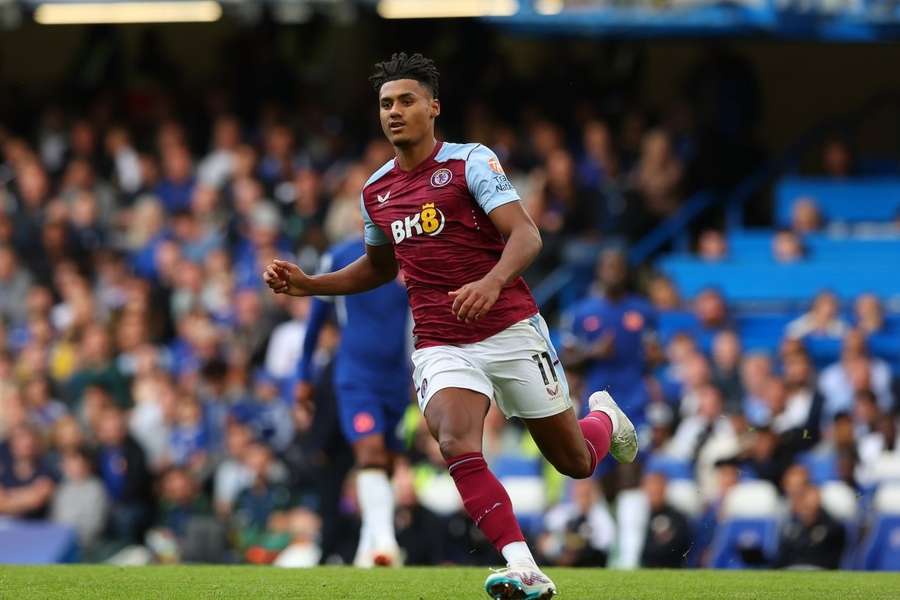 Ollie Watkins of Aston Villa celebrates after scoring the 2-2 goal