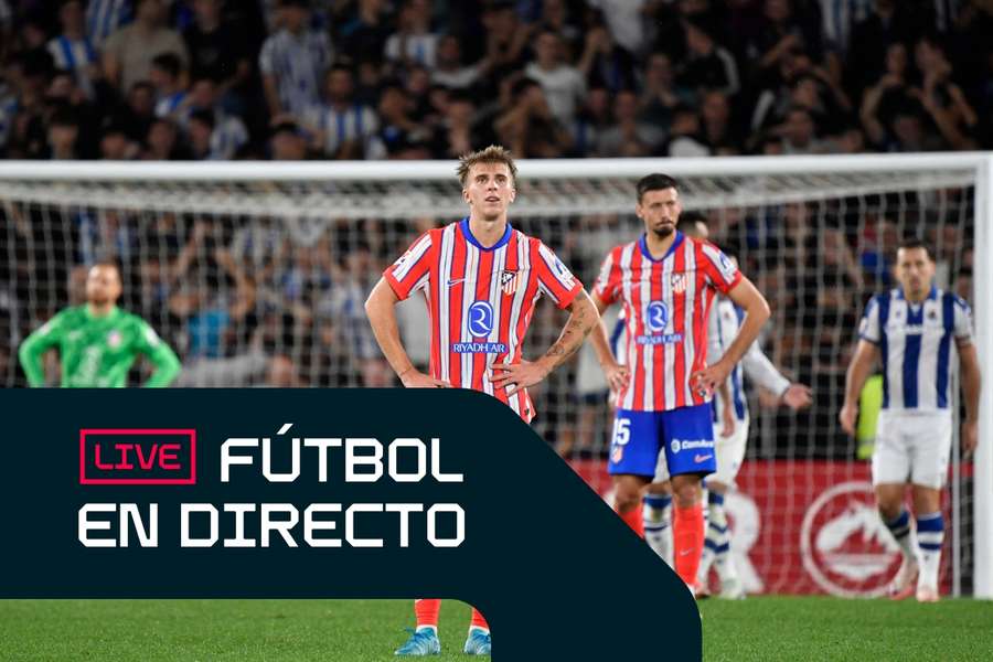 Desesperación en los atléticos tras encajar el gol del empate