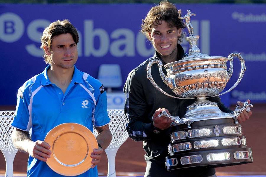 Ferrer y Nadal, tras la final de 2012.