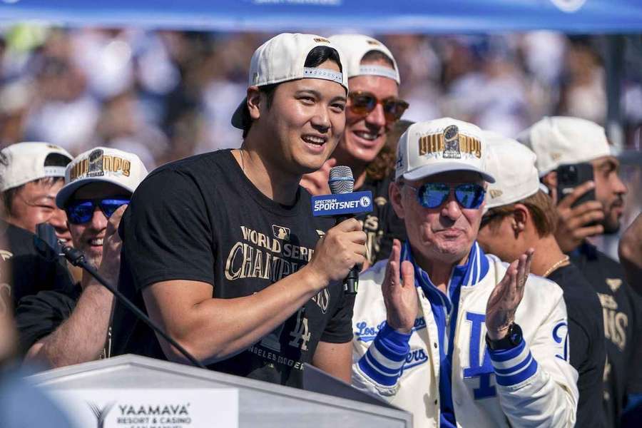 Ohtani, en plena celebración.