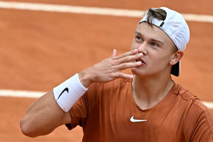 Rune après sa qualification en finale de Rome.