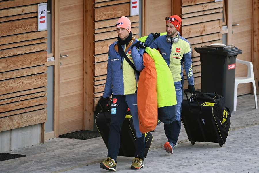 Karl Geiger (l.) und Markus Eisenbichler sind keine Fans der neuen FIS-Regel