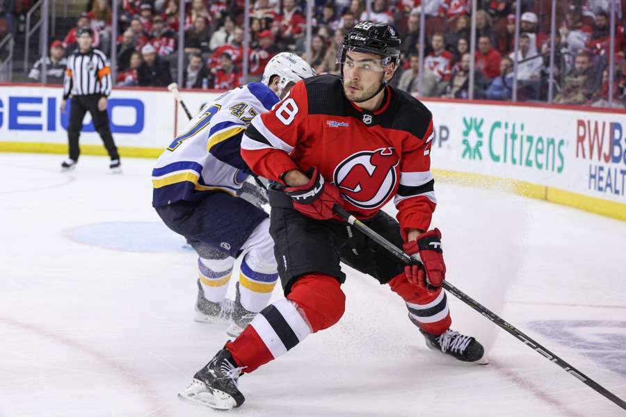 New Jersey Devils' Timo Meier scored for the fourth straight game