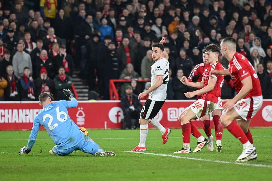 Diogo Jota ha segnato il gol del Liverpool