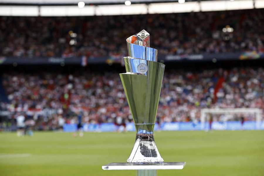 Die Trophäe der UEFA Nations League.