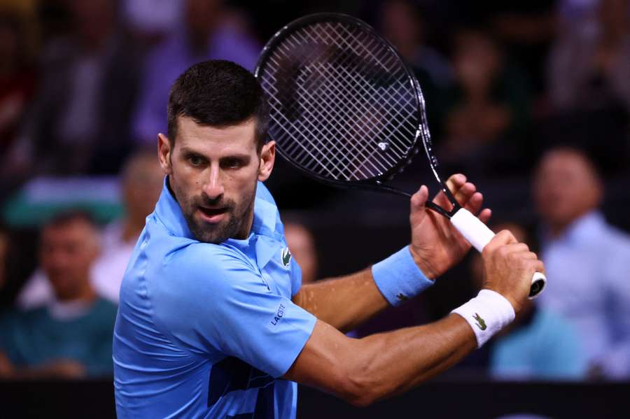 Djokovic, en pleno partido.