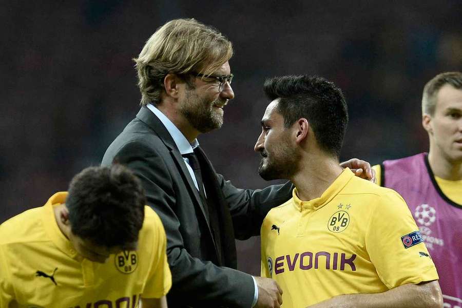 Klopp und Gündogan während ihrer gemeinsamen Zeit in Dortmund Klopp und Gündogan während ihrer gemeinsamen Zeit in Dortmund