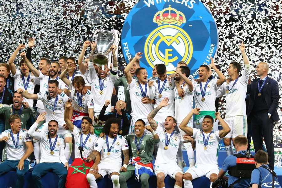 Real Madrid, sărbătorind cea de-a 14-a Ligă a Campionilor