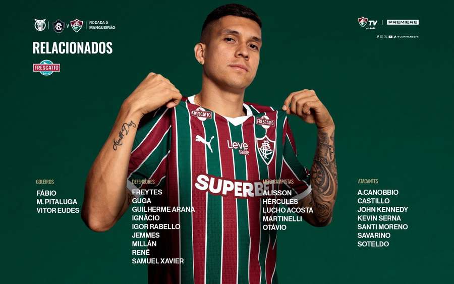 Julián Millán durante sua apresentação como novo jogador do Fluminense