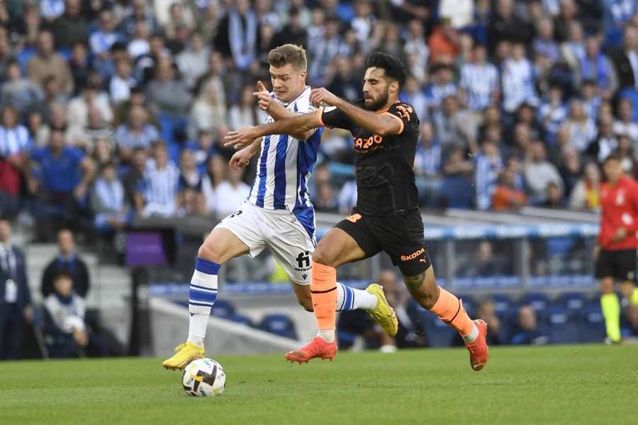 Sociedad managed to hold on to a point despite playing with 10 men