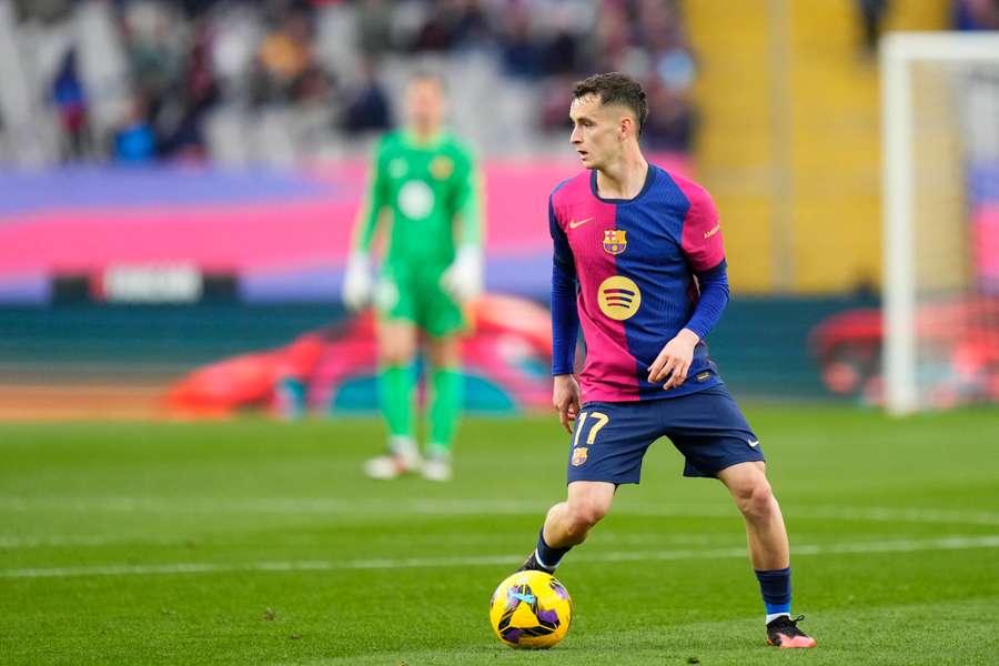 Marc Casadó, durante un partido con el Barça