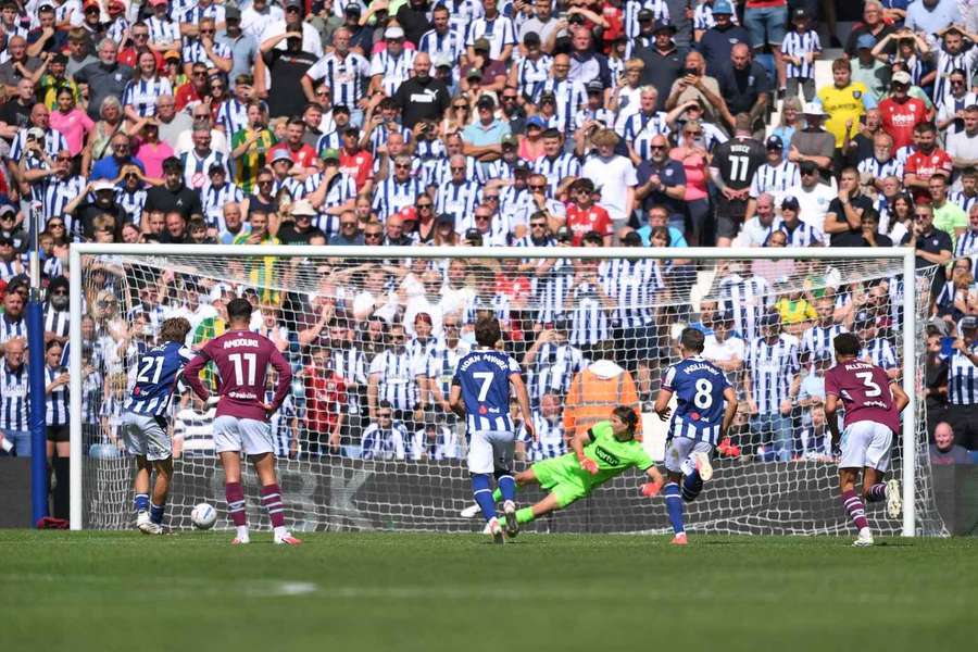 Isaac Price scores WBA's third goal of the game from the penalty spot Isaac Price scores WBA's third goal of the game from the penalty spot