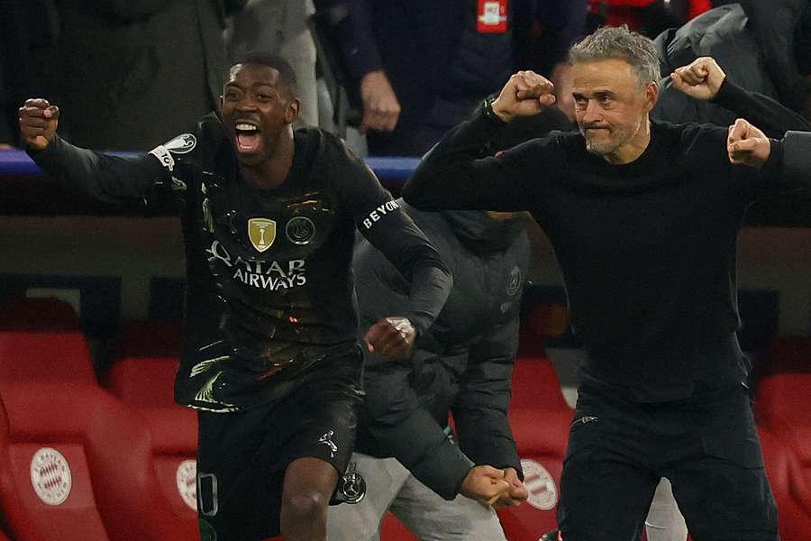PSG celebrate after booking their place in back-to-back finals