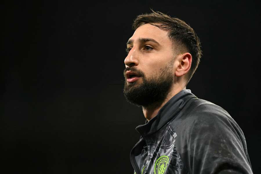 Donnarumma avec Manchester City le 17 mars. Donnarumma avec Manchester City le 17 mars.