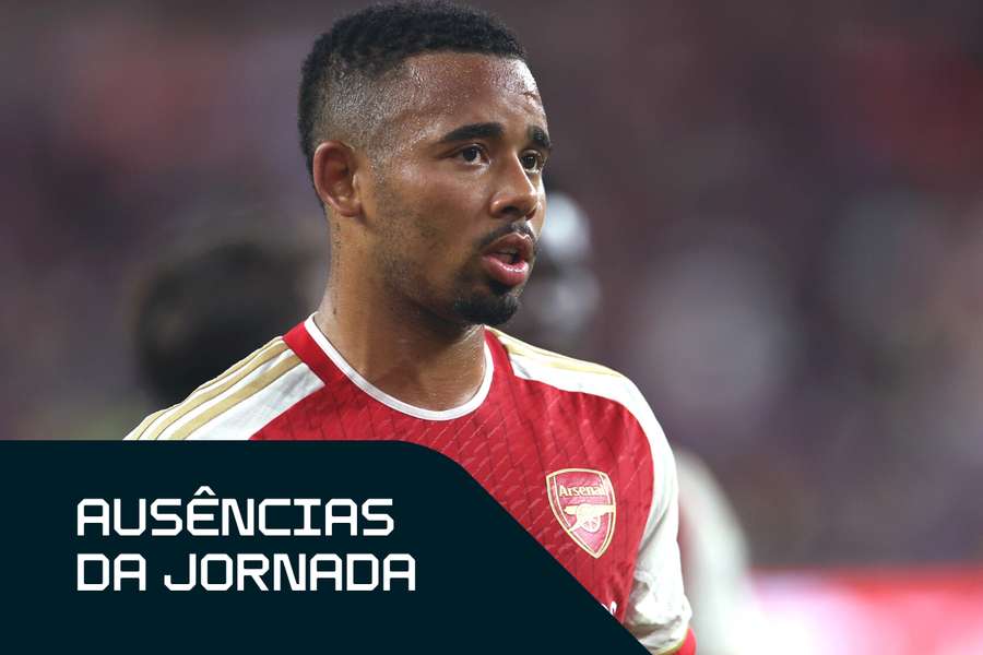Gabriel Jesus é uma das ausências no arranque da Premier League