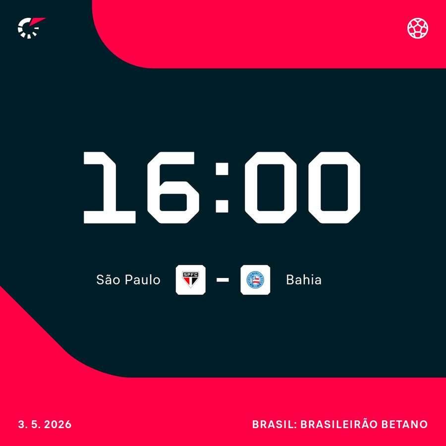 São Paulo e Bahia fazem duelo de times da parte de cima da classificação