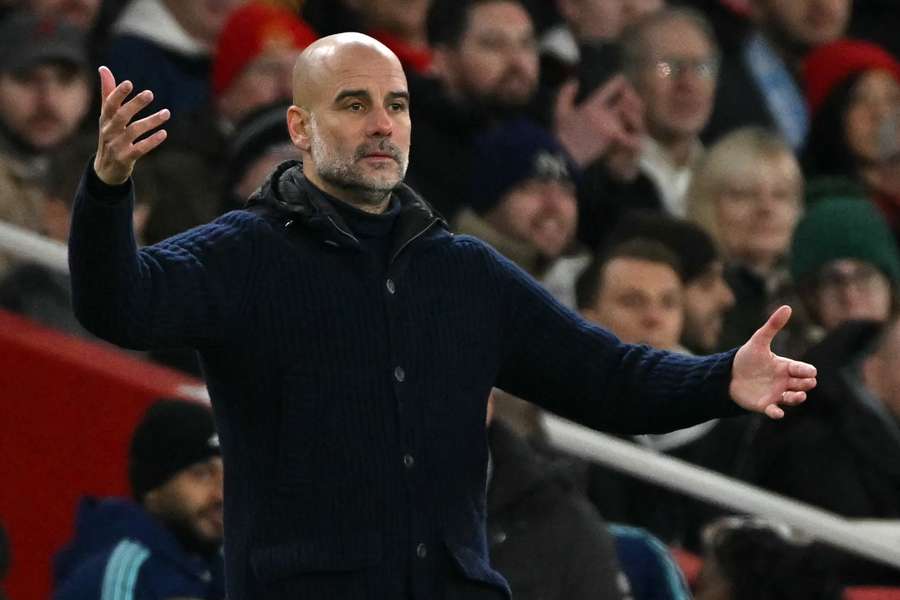 Guardiola, en la visita del City al Arsenal.