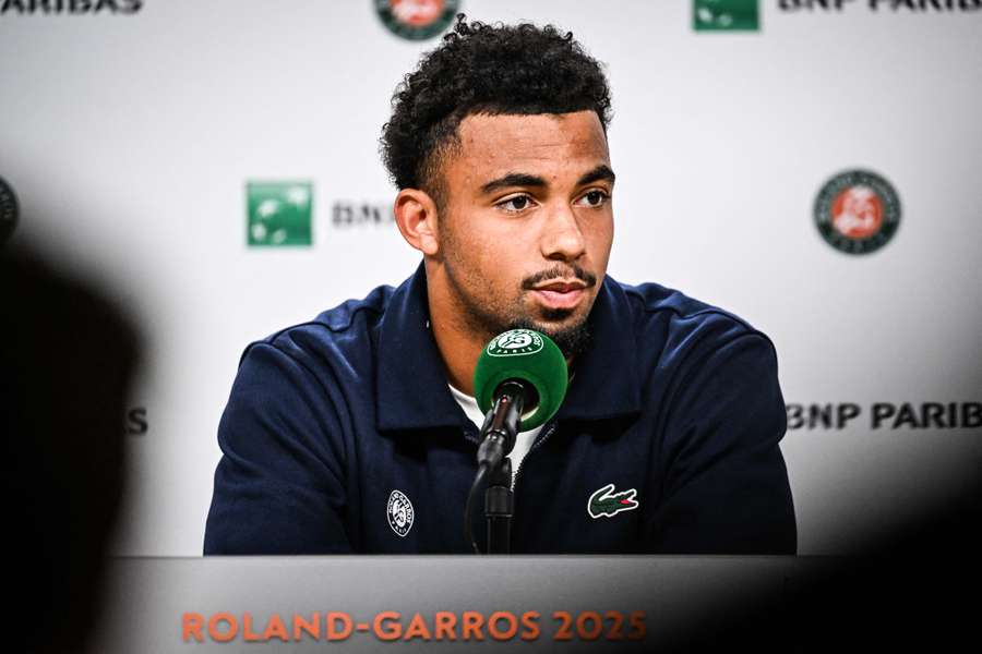 Arthur Fils speaks to the press after injury forced him to withdraw for the remainder of the French Open