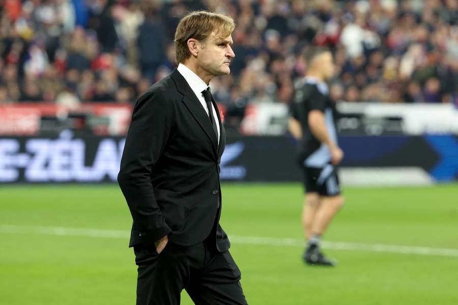 Scott Robertson during New Zealand's Autumn Nations Series game against France last year.