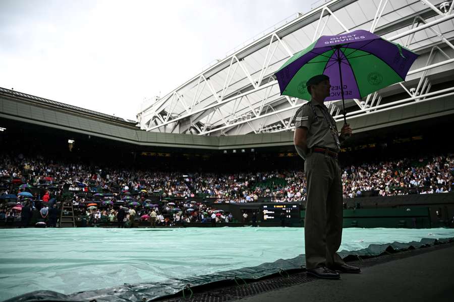 Wimbledon has been badly impacted by rain this year