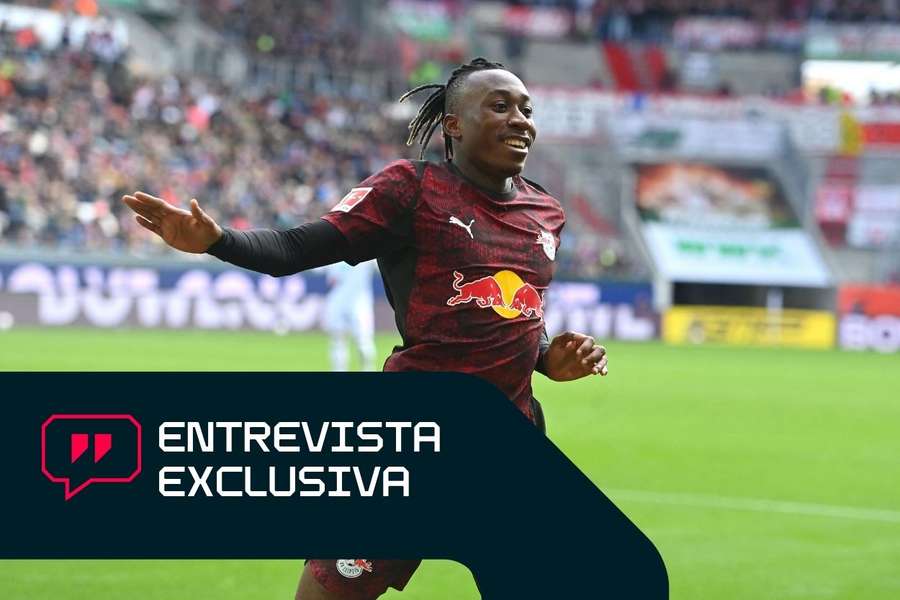 Diomande celebra un gol con el RB Leipzig Diomande celebra un gol con el RB Leipzig