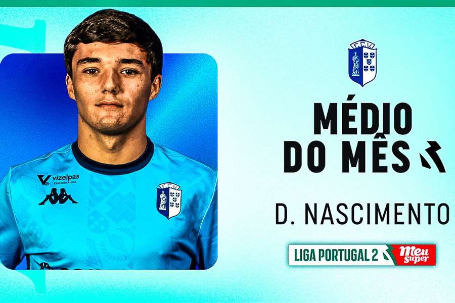 Diogo Nascimento, médio do Vizela, foi o médio do mês da Liga