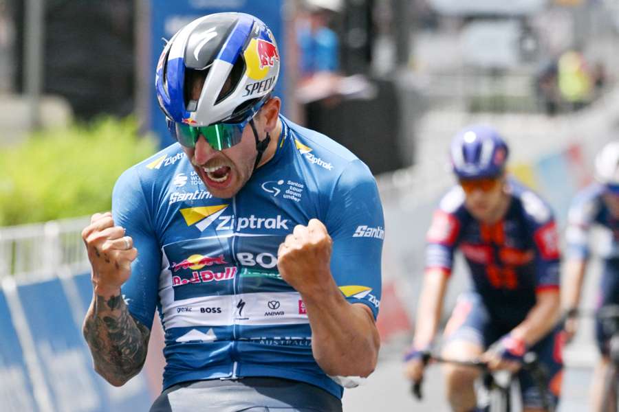 Sam Welsford après l'étape.