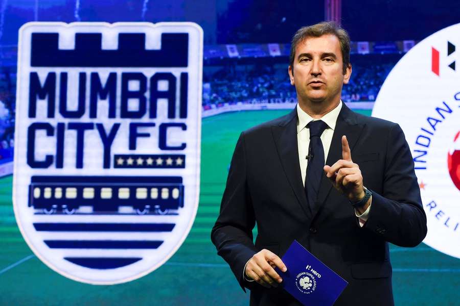 Manchester City and City Football Group CEO Ferran Soriano speaks during an event in Mumbai on November 28th, 2019