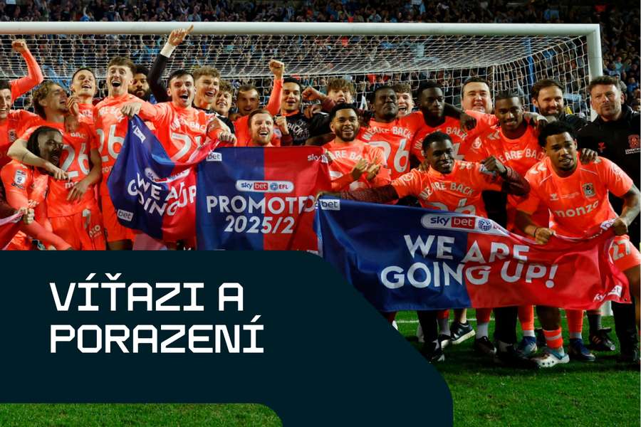 Coventry oslavuje postup do Premier League.