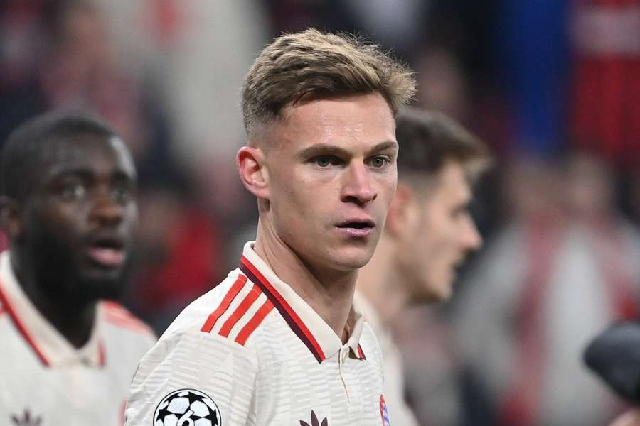 Bayern Munich's Joshua Kimmich during the Champions League Round of 16 second leg match against Bayer Leverkusen