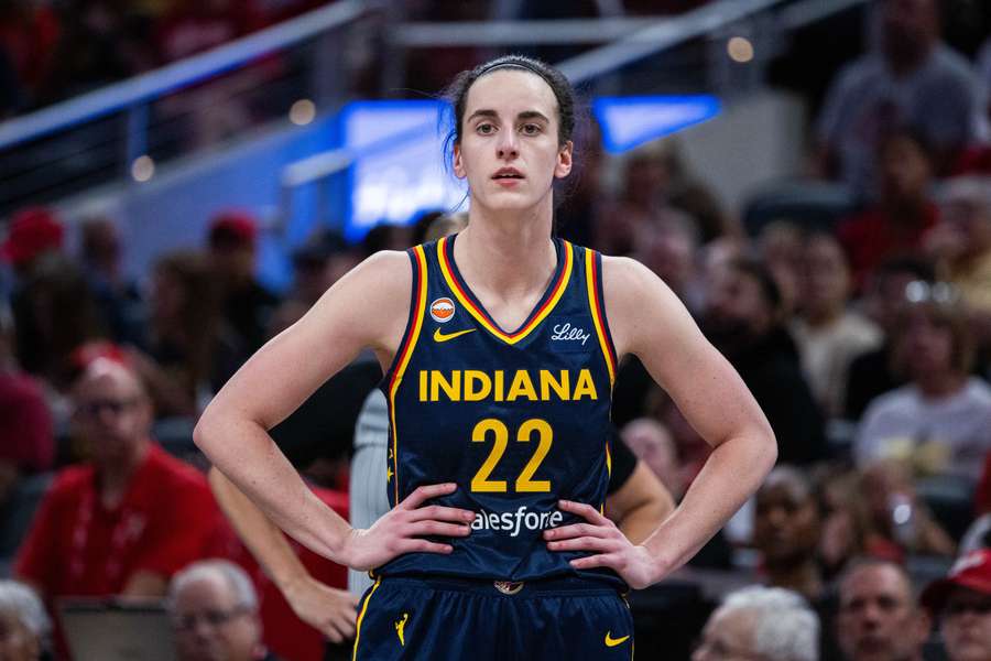 Caitlin Clark, num jogo pelo Indiana Caitlin Clark, num jogo pelo Indiana