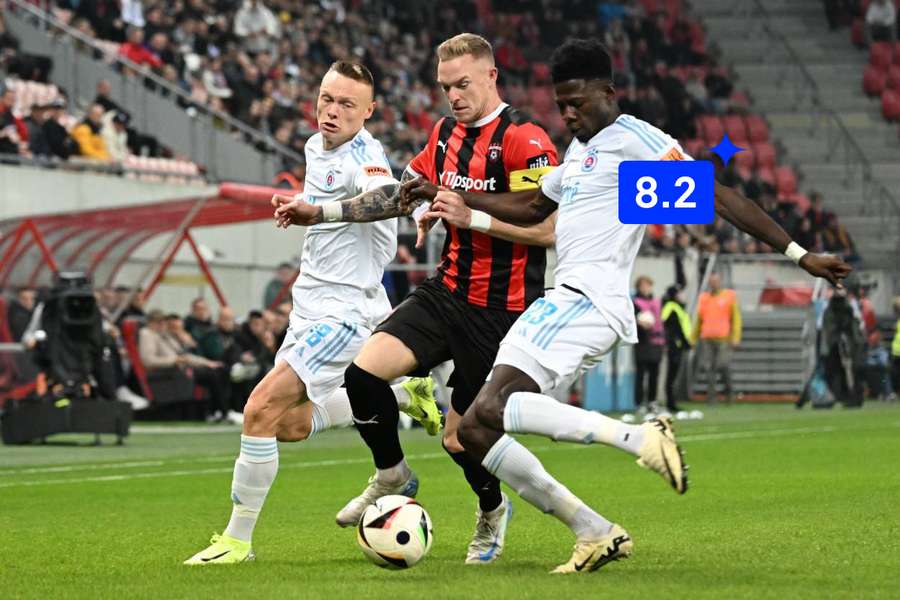 Zuberu bol jedným z kľúčových hráčov Slovana pri výhre v derby.