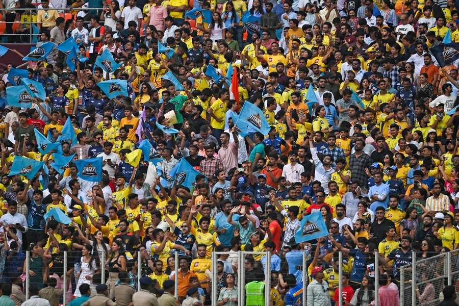 Fans gather ahead of the IPL final