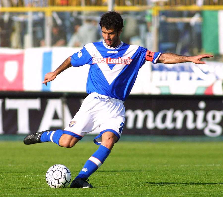 Pep Guardiola during his time as a player at Brescia