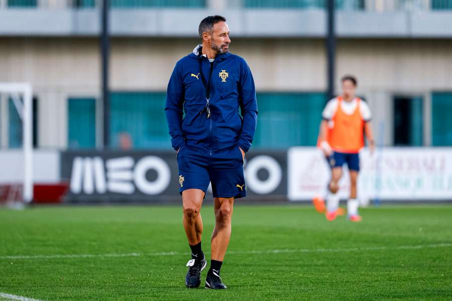 Bino Maçães no treino de Portugal Bino Maçães no treino de Portugal