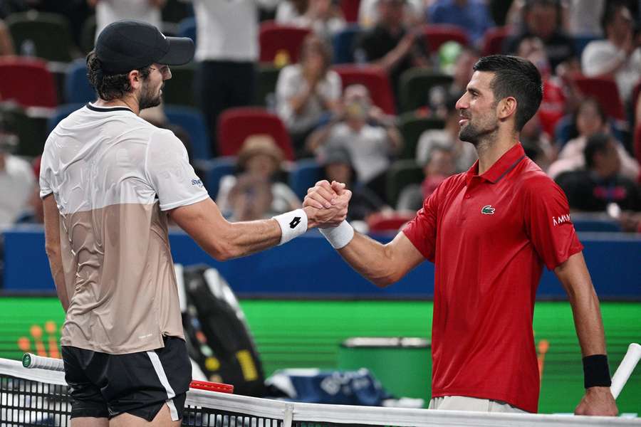 Vacherot et Djokovic à Shanghai en 2025.