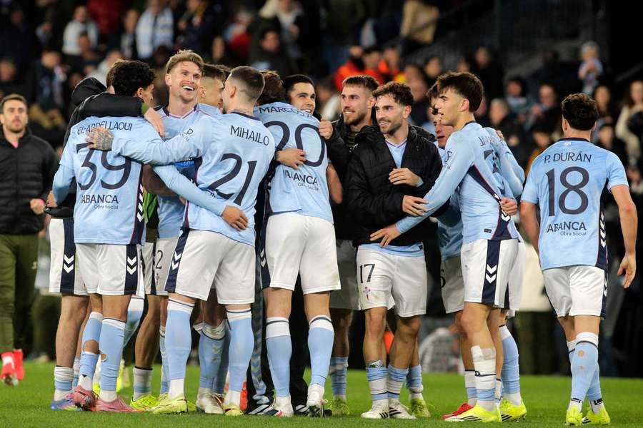 El Celta celebra un triunfo anterior El Celta celebra un triunfo anterior