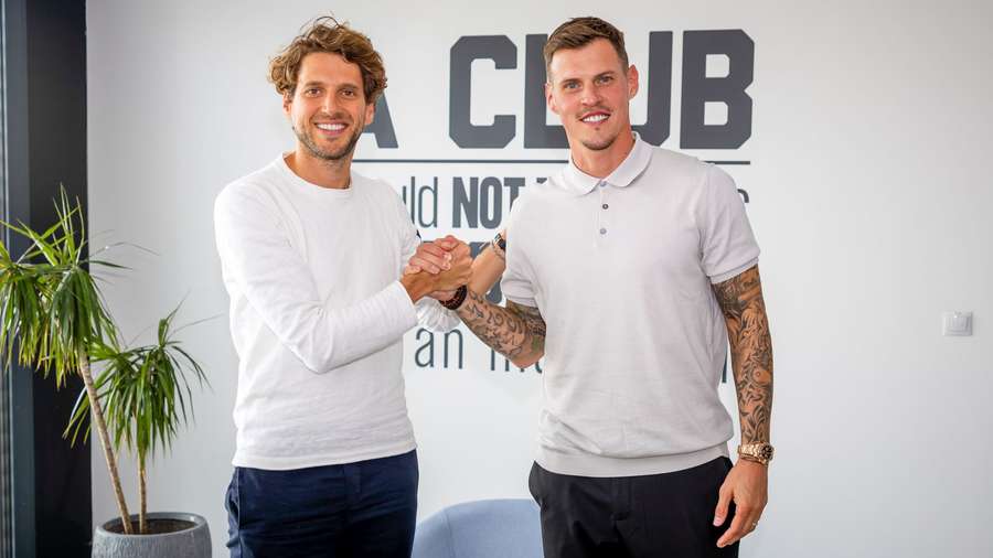 O diretor-geral Jan van Daele e o novo diretor desportivo Martin Skrtel