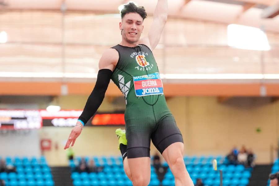 Jaime Guerra saltó 8.14 metros para ganar su segundo campeonato de España
