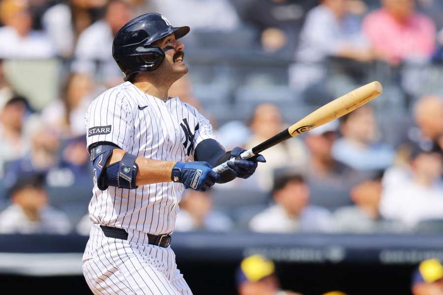 Austin Wells, do Yankees, bate um home run com o novo torpedo Austin Wells, do Yankees, bate um home run com o novo torpedo